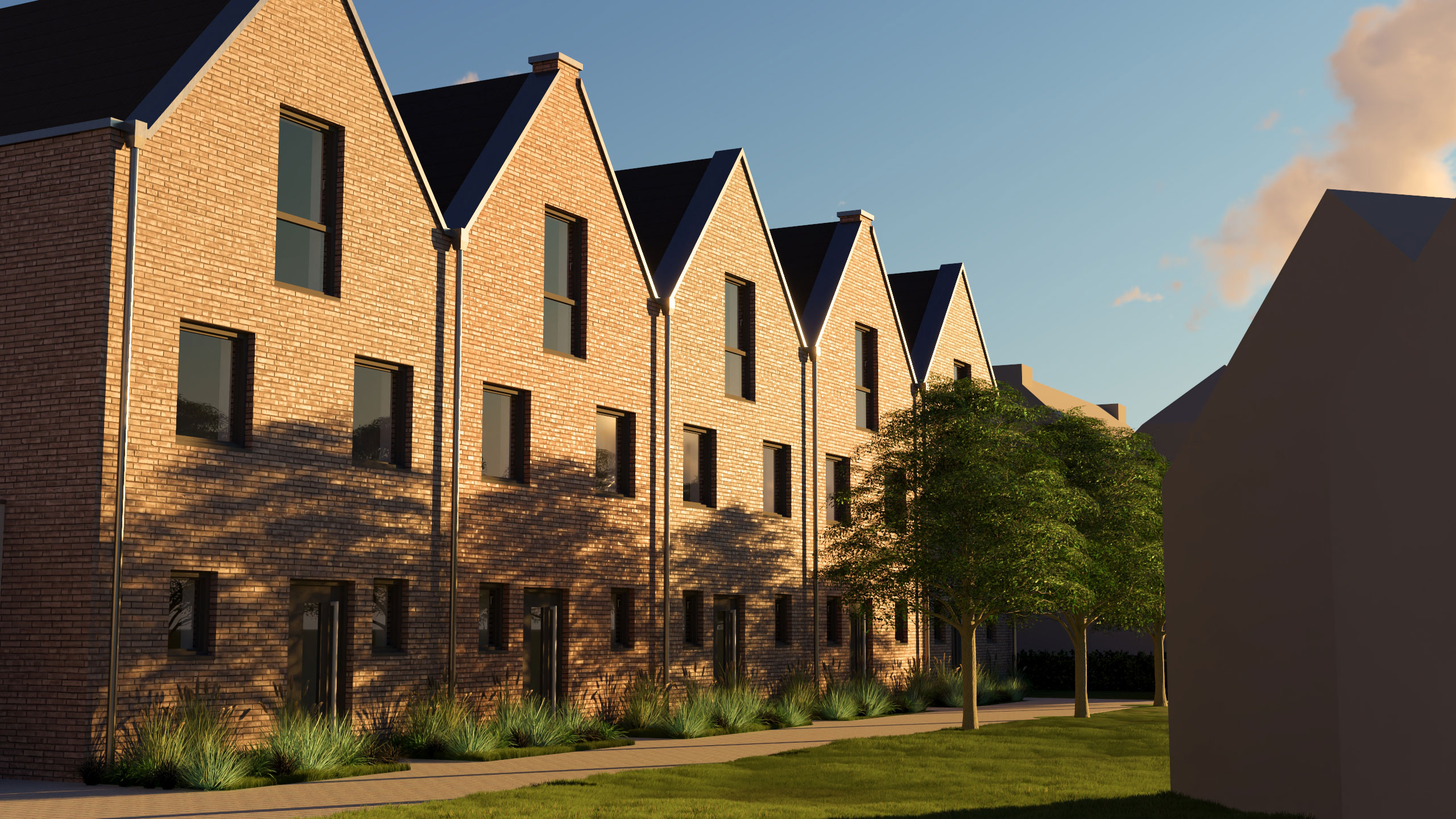 Neubau von Einfamilienhäusern mit Garage